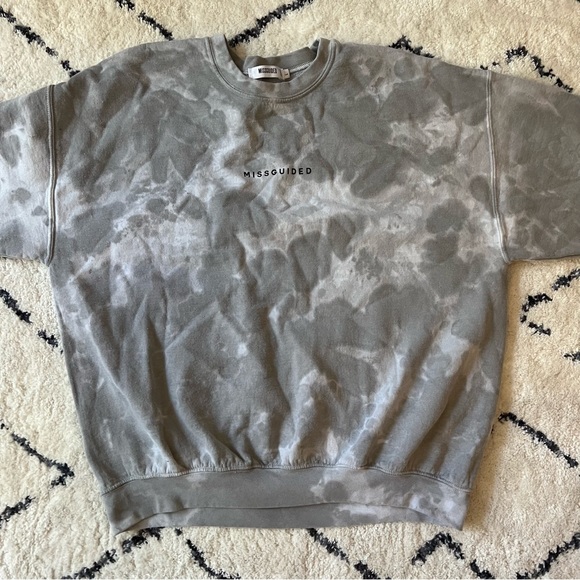 Missguided Tie Dye Crewneck - Light Gray - Picture 3 of 7